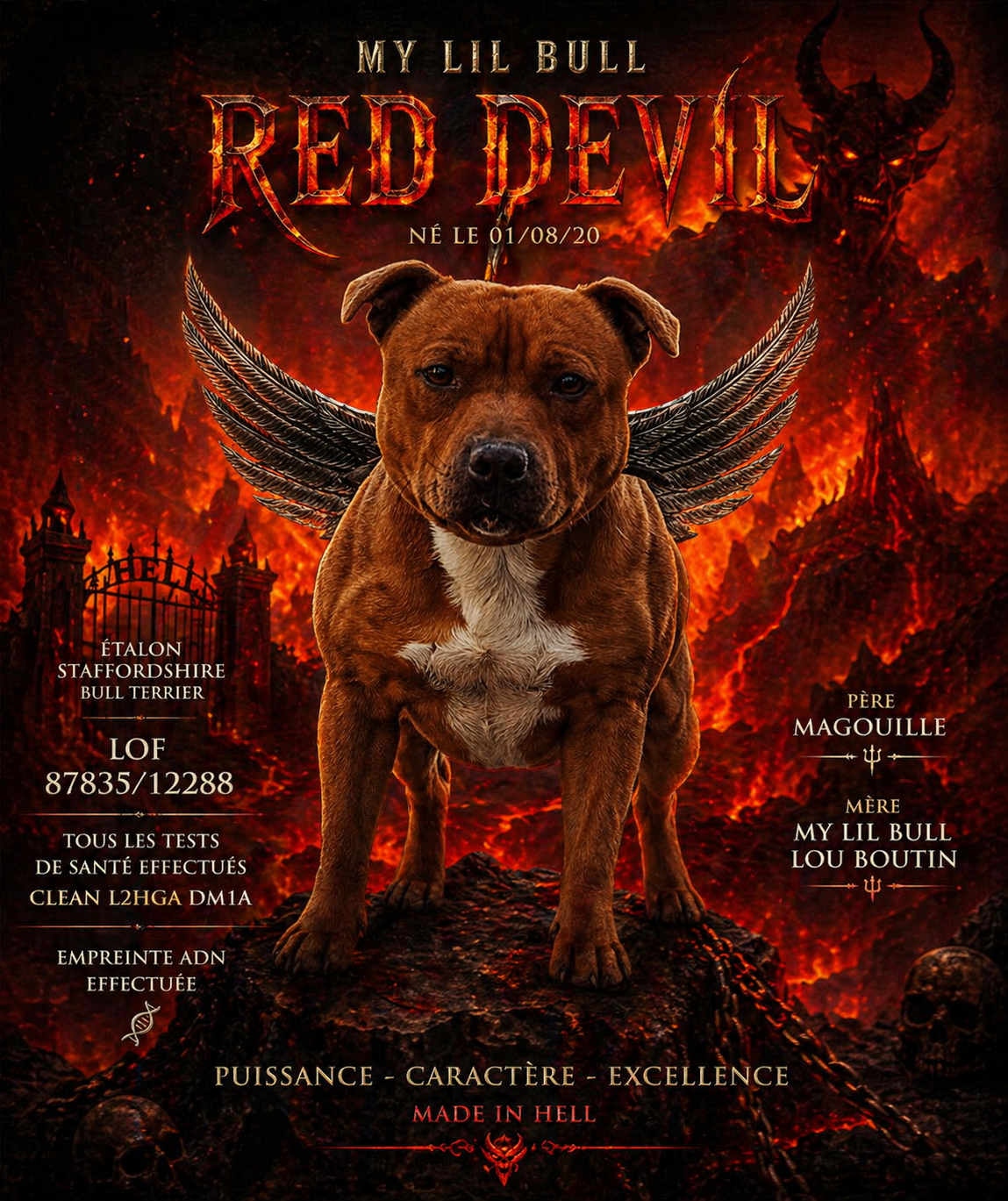 Titre Initial My lil bull red devil